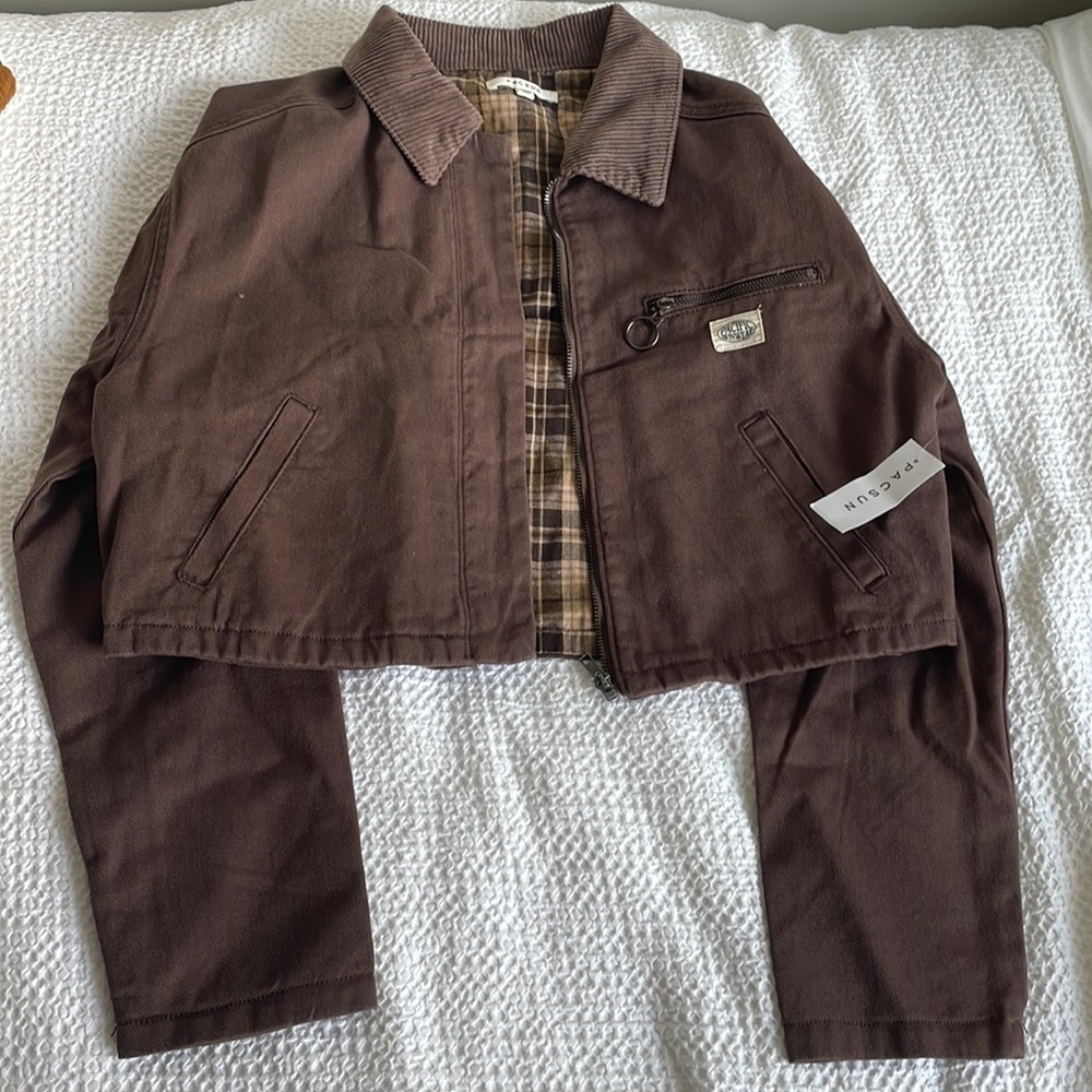 PacSun Brown Cropped Work Jacket